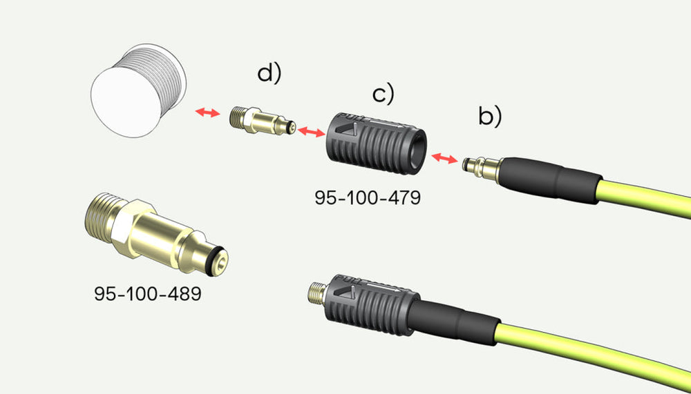 AVA Adapters: Adapter from AVA hose to a reel or similar